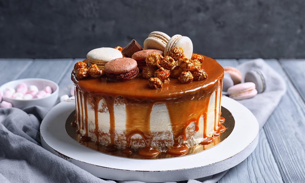 Pumpkin Cake with Salted Caramel Frosting - Glorious Treats